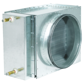 Externt kylvattenbatteri Ø315 2 rörrader (isolerad)